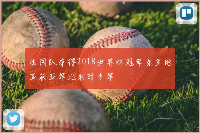 法国队夺得2018世界杯冠军克罗地亚获亚军比利时季军