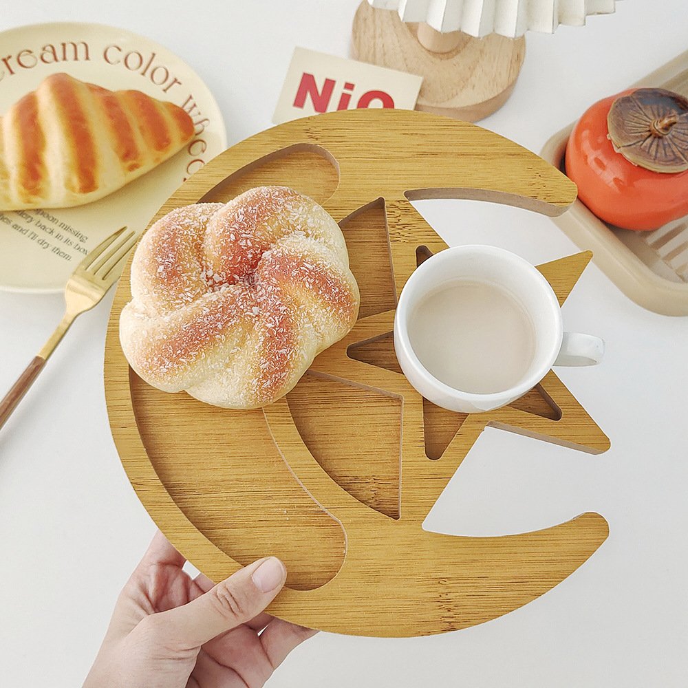 Creative Density Board Star  Moon tableware Dinner plate Household fruit snack setting plate Barbecue salad plate dessert tray