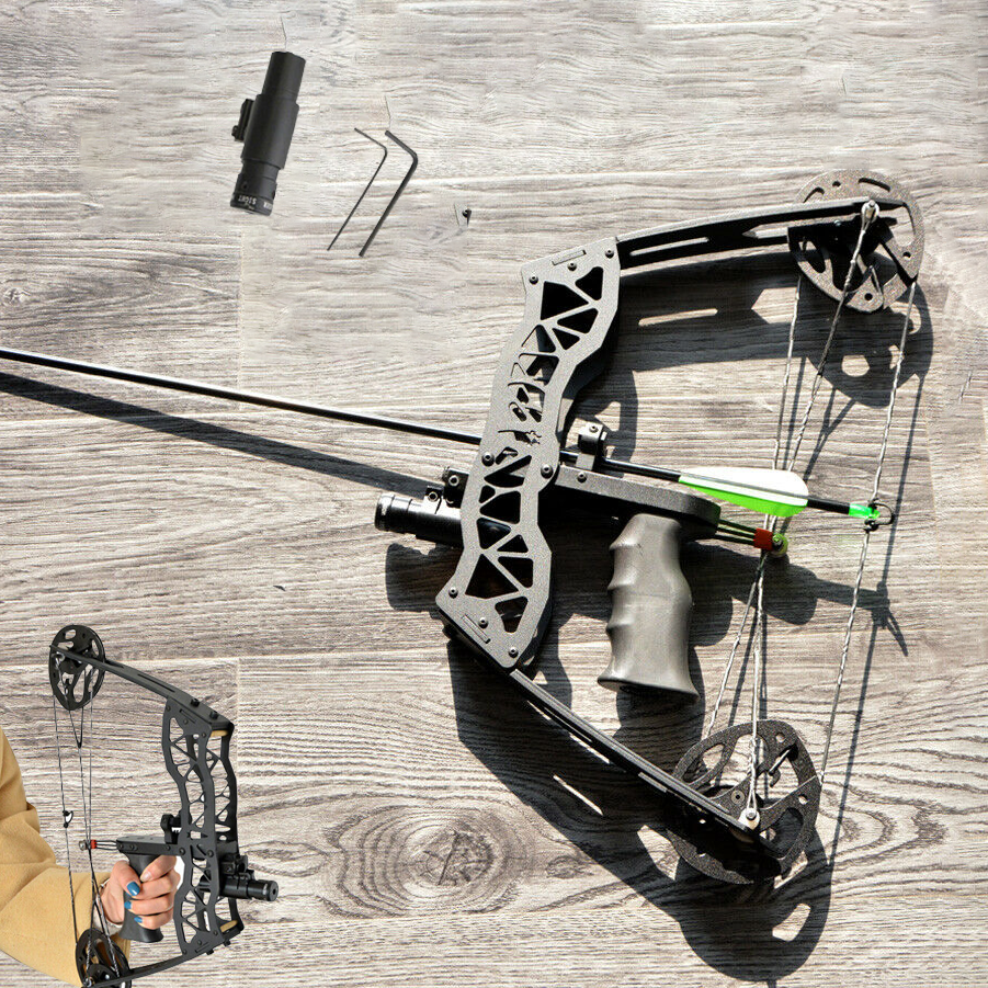 YML  40 lbs  composite bow Mini compound fishing Mini Compound Bow Set Bowfishing Hunting Right Left Hand bow set