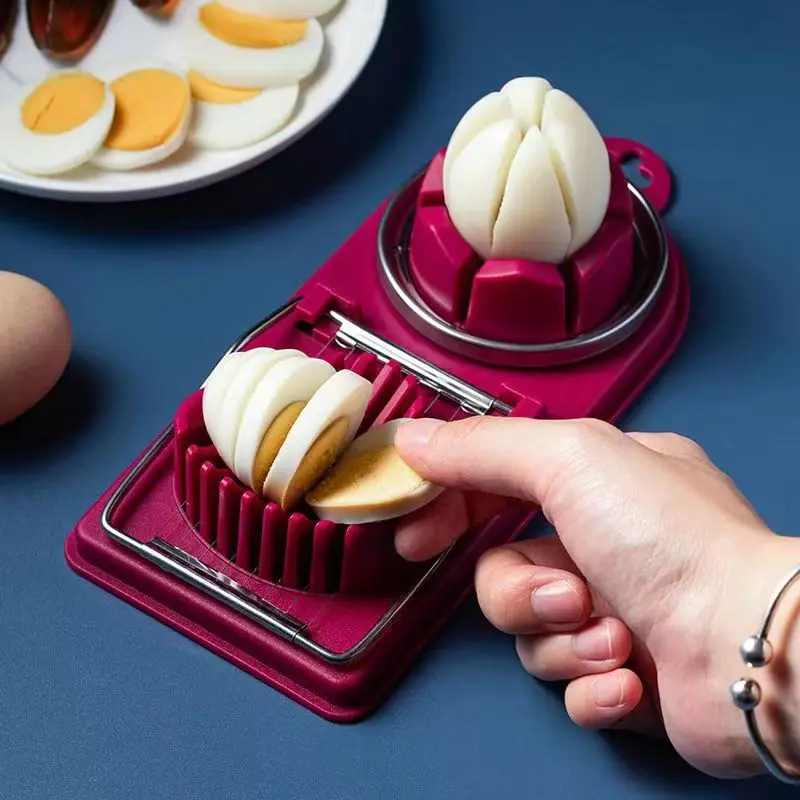 Wholesale household stainless steel egg cutter two combination of all preserved egg cutter and egg cutter