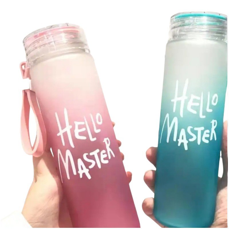 YML Custom logo water bottle Frosted glass bottle