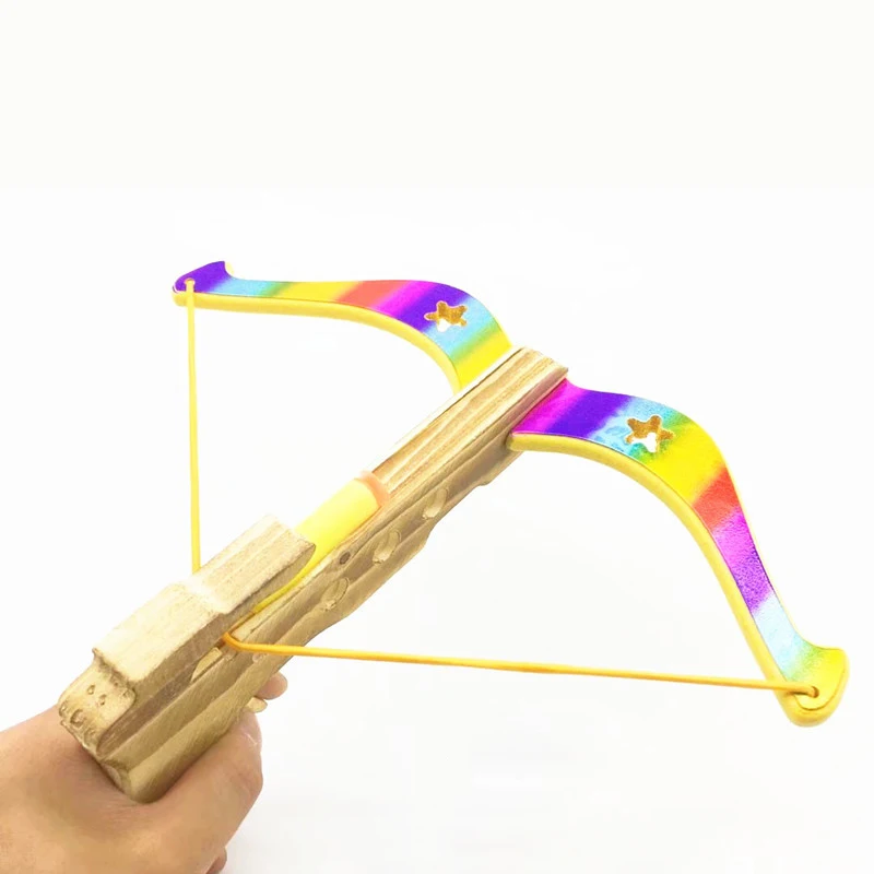 YML color horn wooden bow and arrow toy  children's toy bow and arrow eye coordination training outdoor  kids  archery set