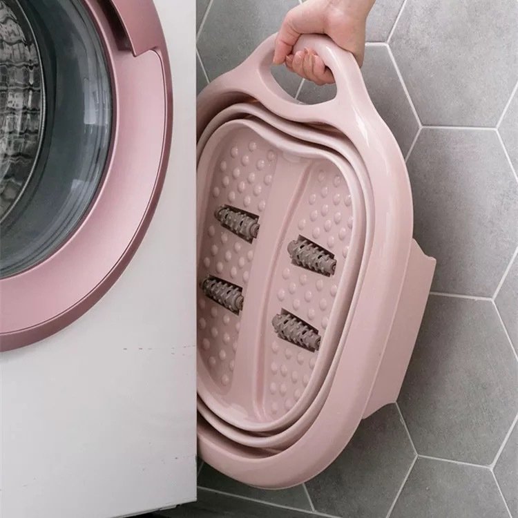 YML hot seller home folding foot bath tub portable portable thickened foot bath tub health massage plastic foot bath wholesale