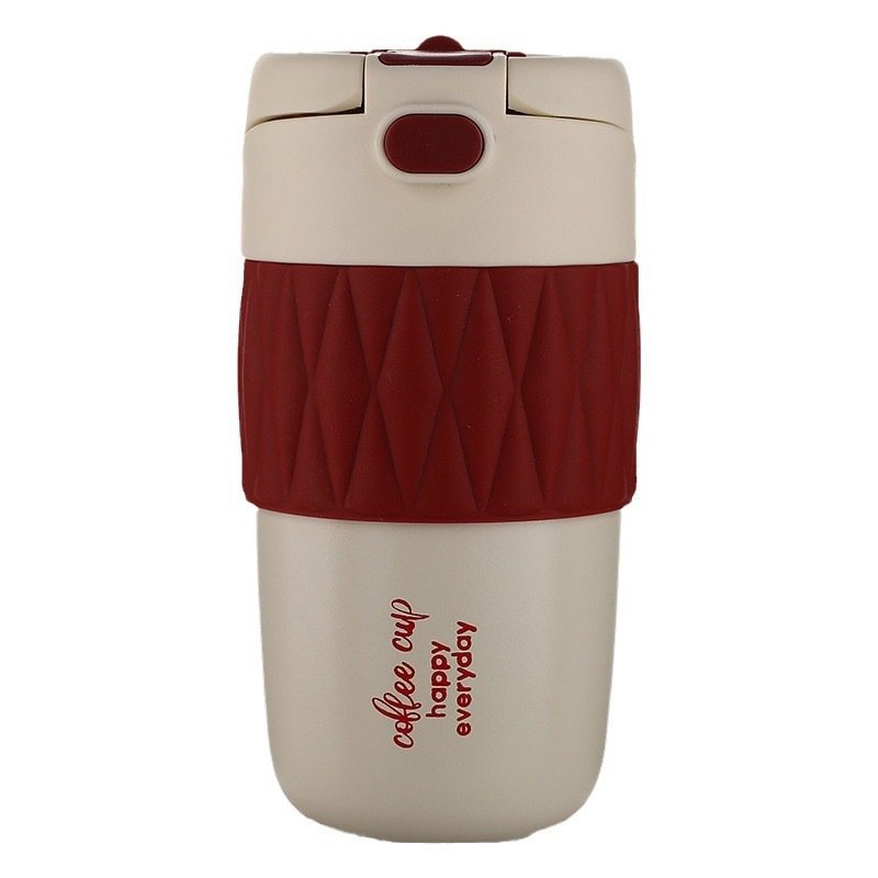 YML New 316 stainless steel ceramic American coffee cup outdoor portable insulated double drink coffee cup wedding hand gifts